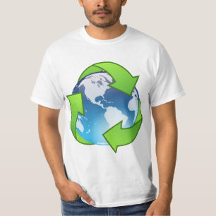 Crystal earth globe recycle icon T-Shirt