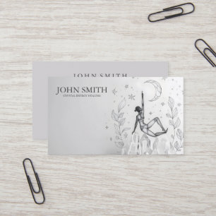Crystal Energy Healer Chakra Spiritual Meditation Business Card
