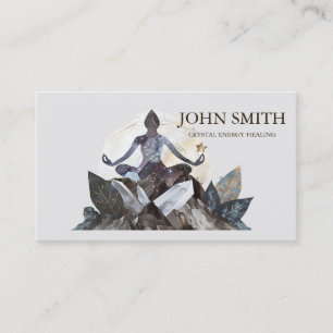Crystal Energy Healer Chakra Spiritual Meditation Business Card