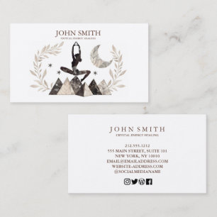 Crystal Energy Healer Chakra Spiritual Meditation Business Card