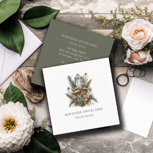 Crystal Energy Healer Spiritual Square Business Card