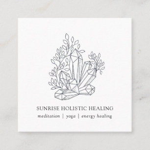 Crystal Energy Healing Wellness Business Card