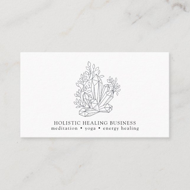 Crystal Energy Healing Wellness Business Card (Front)