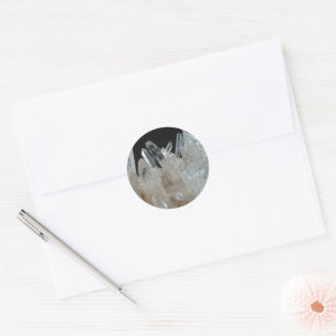Crystal Energy Quartz Cluster Classic Round Sticker