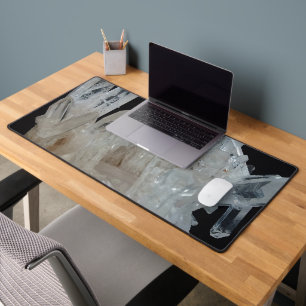 Crystal Energy Quartz Cluster Desk Mat