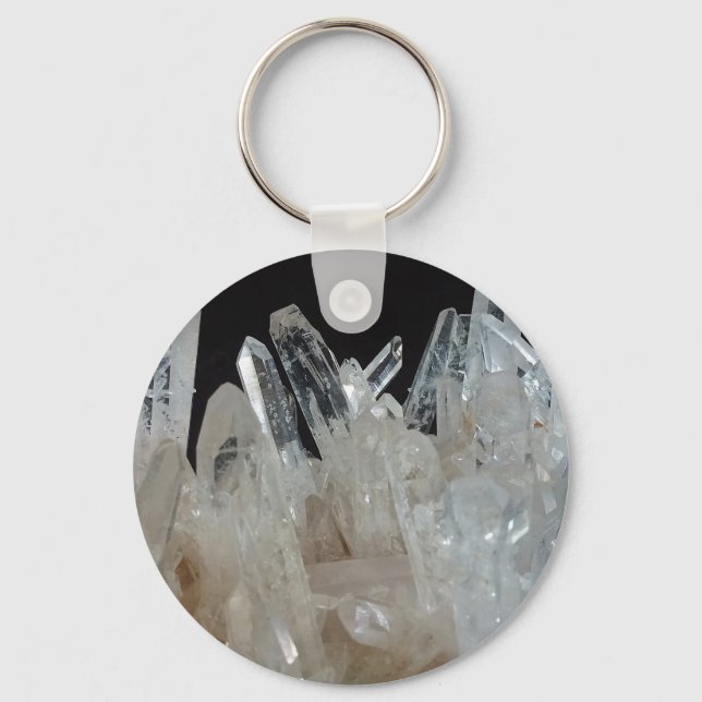 Crystal Energy Quartz Cluster Key Ring (Front)