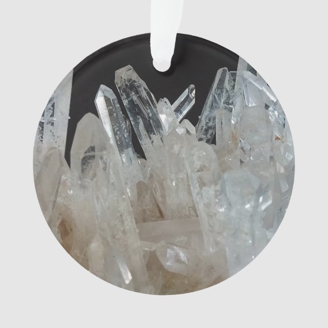 Crystal Energy Quartz Cluster Ornament (Front)