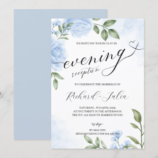 CRYSTAL Evening Wedding Reception Party Invitation