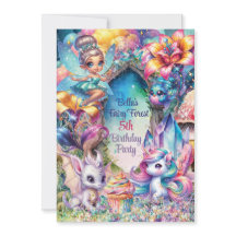 Crystal Fairy Forest Party Invitation