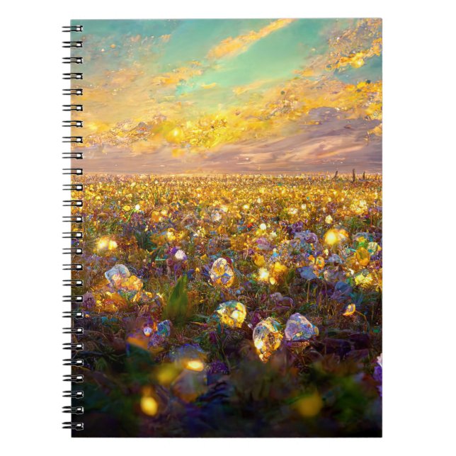Crystal Fields and Starry Skies Notebook (Front)