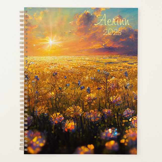 Crystal Fields and Starry Skies Planner (Front)