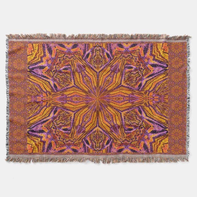 Crystal Flower 2 Throw Blanket (Front)