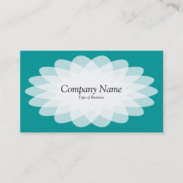 Crystal Flower - Turquoise Business Card (Front)
