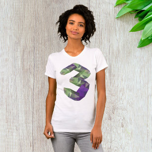 Crystal Font Number 3 Womens T-Shirt