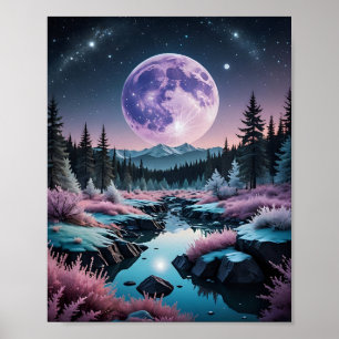 Crystal Forest on Distant Planet Poster