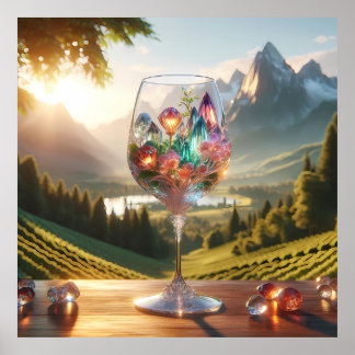 Crystal Garden in a Glass Poster