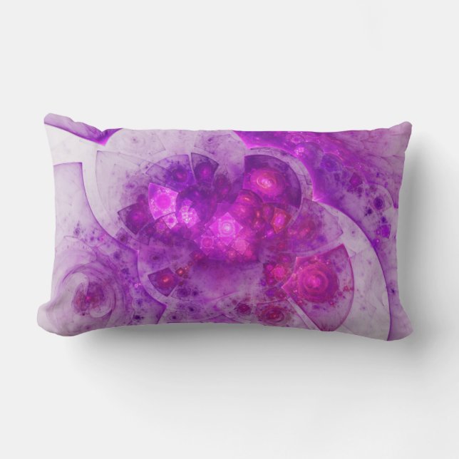 Crystal Gazing Geometric Abstract Lumbar Cushion (Front)