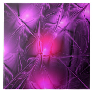 Crystal gazing (purple) ceramic tile