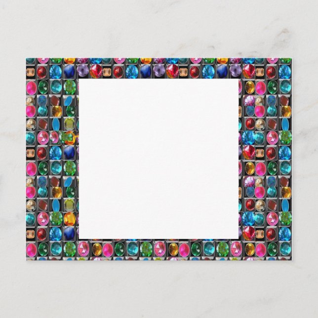 CRYSTAL GEM PEARL FRAME BLANKS : DIY 2014 POSTCARD (Front)