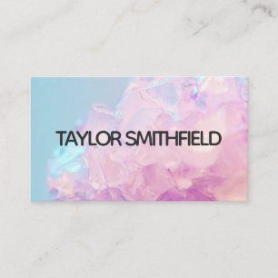crystal gem trendy gradient pastel business card