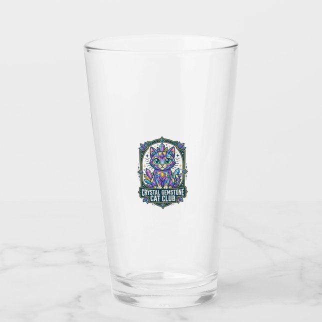 Crystal Gemstone Cat Cat Mum Gift Idea - Crystal G Glass (Front)