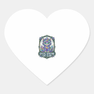 Crystal Gemstone Cat Cat Mum Gift Idea - Crystal G Heart Sticker