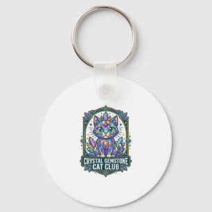 Crystal Gemstone Cat Cat Mum Gift Idea - Crystal G Key Ring