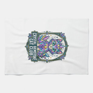 Crystal Gemstone Cat Cat Mum Gift Idea - Crystal G Tea Towel