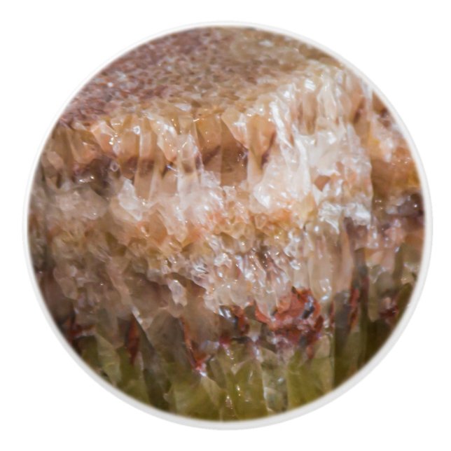 Crystal Geode Sphere Crystals Ceramic Knob (Front)