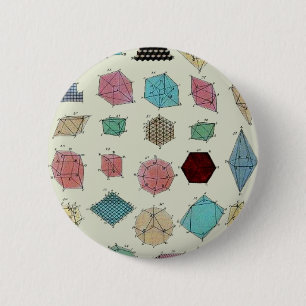 Crystal Geometry 6 Cm Round Badge