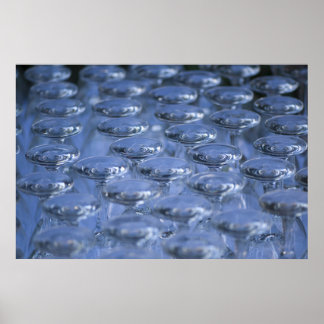 Crystal Glasses Pattern Abstract Poster