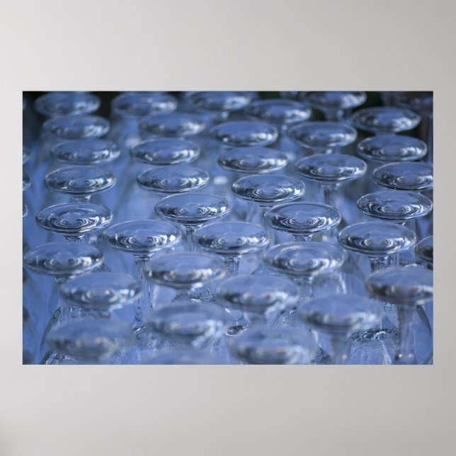 Crystal Glasses Pattern Abstract Poster (Front)