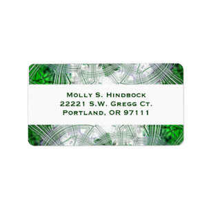 Crystal Green Plaid Address Label