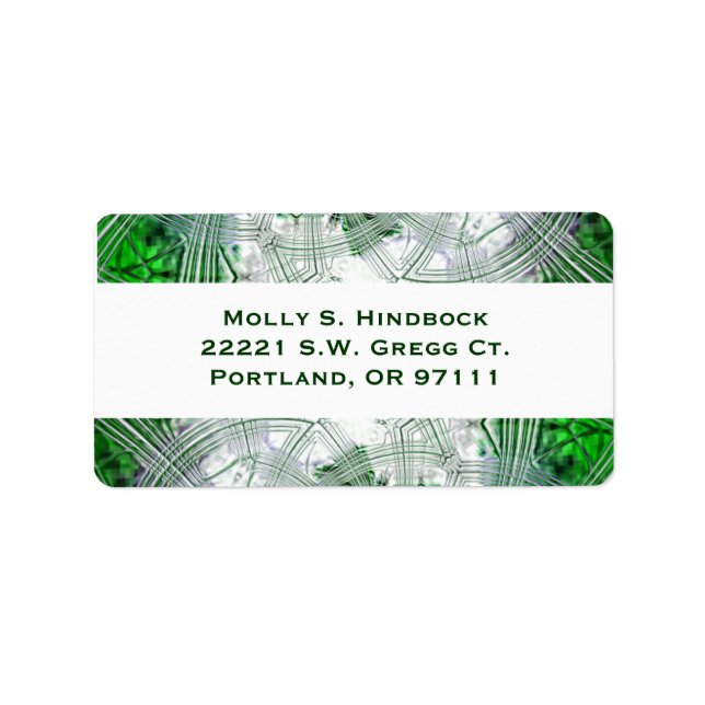 Crystal Green Plaid Address Label (Front)