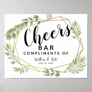 Crystal green wedding  CHEER Bar wedding/party Poster