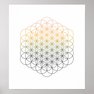 Crystal Grid - Flower Of Life Poster