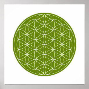 Crystal Grid - Flower Of Life Poster