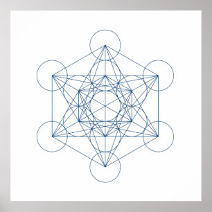 Crystal Grid - Metatron's Cube Poster