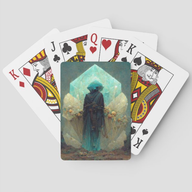 Crystal Guardian Alien Sci-Fi Fantasy Playing Cards (Back)