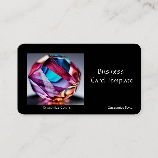 Crystal Healing Amethyst Business Card (Front)