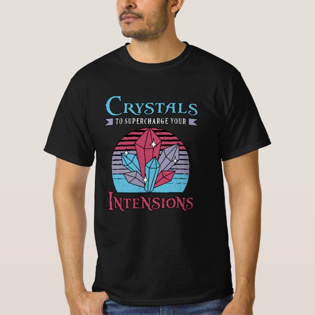 Crystal Healing Crystals To Supercharge Chakra T-Shirt (Front)
