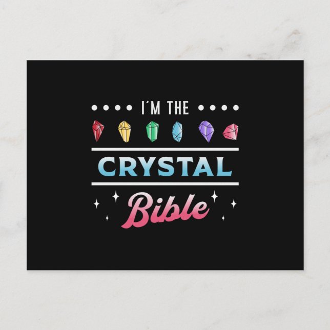 Crystal Healing I'm The Crystal Bible Heal Chakra Postcard (Front)