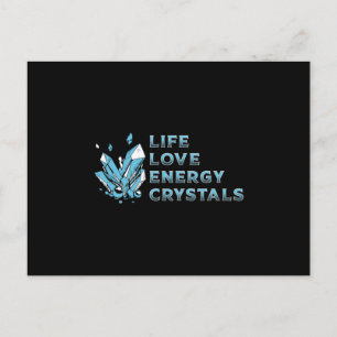 Crystal Healing Life Love Energy Crystals Gemstone Postcard