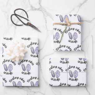 Crystal Healing Vibes Inside Wrapping Paper Sheets
