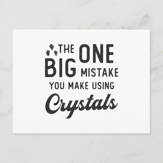 Crystal Healing You Make Using Crystals Heal Gift Postcard (Front)