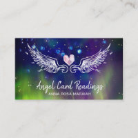 *~*  Crystal Heart Angel Wings Cosmic Abstract