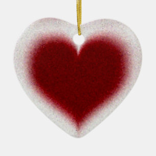 Crystal heart ceramic tree decoration