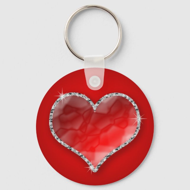 Crystal Heart Key Ring (Front)