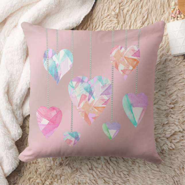 Crystal Hearts Cushion (Blanket)