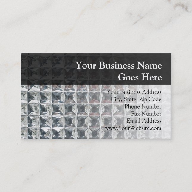 Crystal Ice Block Print Business Card (Front)